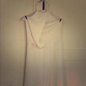 Ivory high neck cocktail dress
